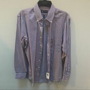 NWT Striped Chaps Long Sleeve Button Down